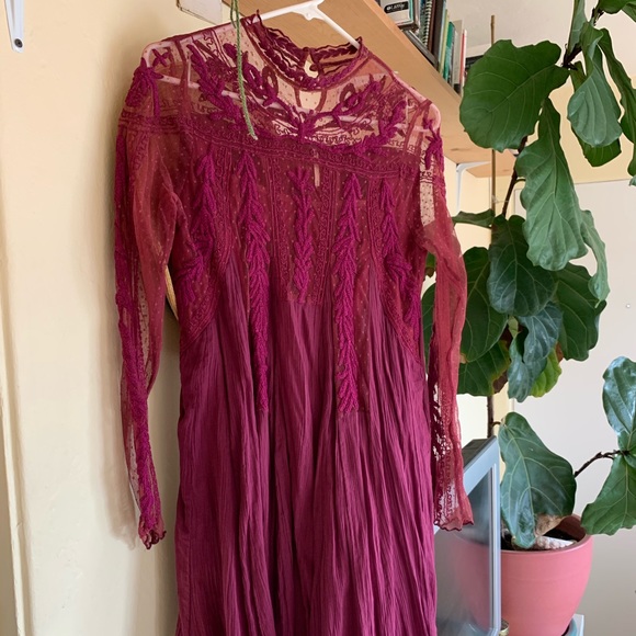 Purple long sleeve free people dress - Picture 2 of 3